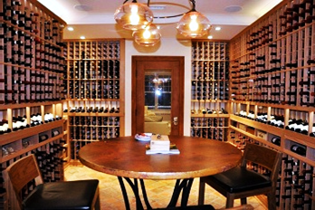You may add wine cellar accessories or any decorative features to your custom wine cellar design.