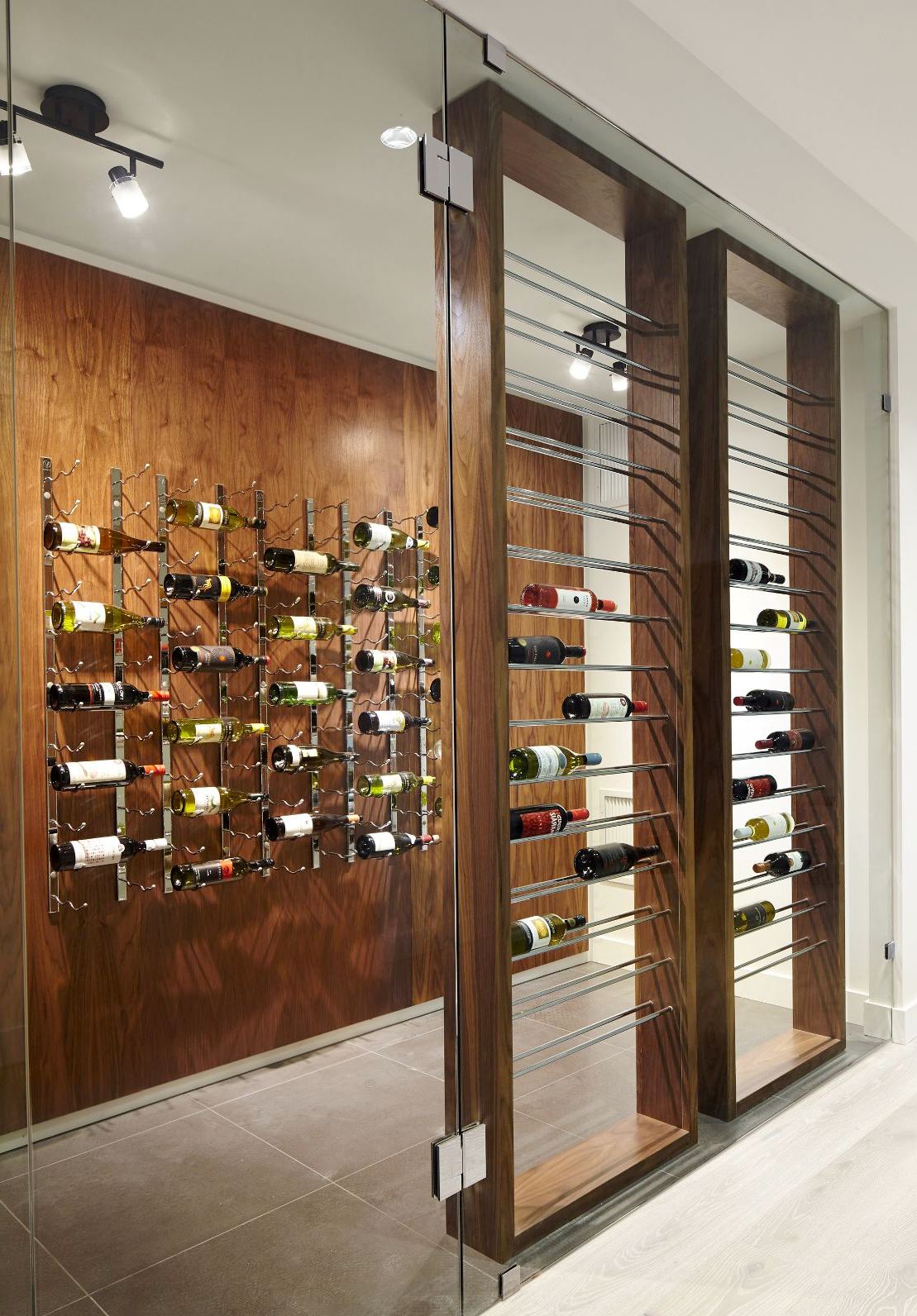 Custom Residential Wine Cellar in Orange County with LED Lighting System