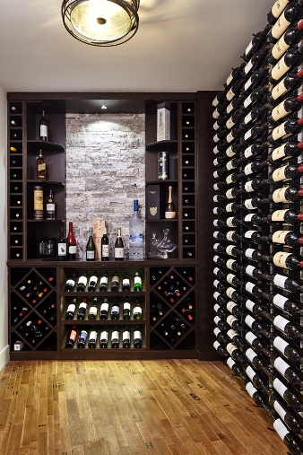 A Well-Lit Home Wine Cellar in Orange County