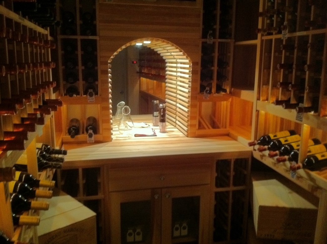 Display Row Lighting Installed and Designed by Custom Wine Cellars Orange County