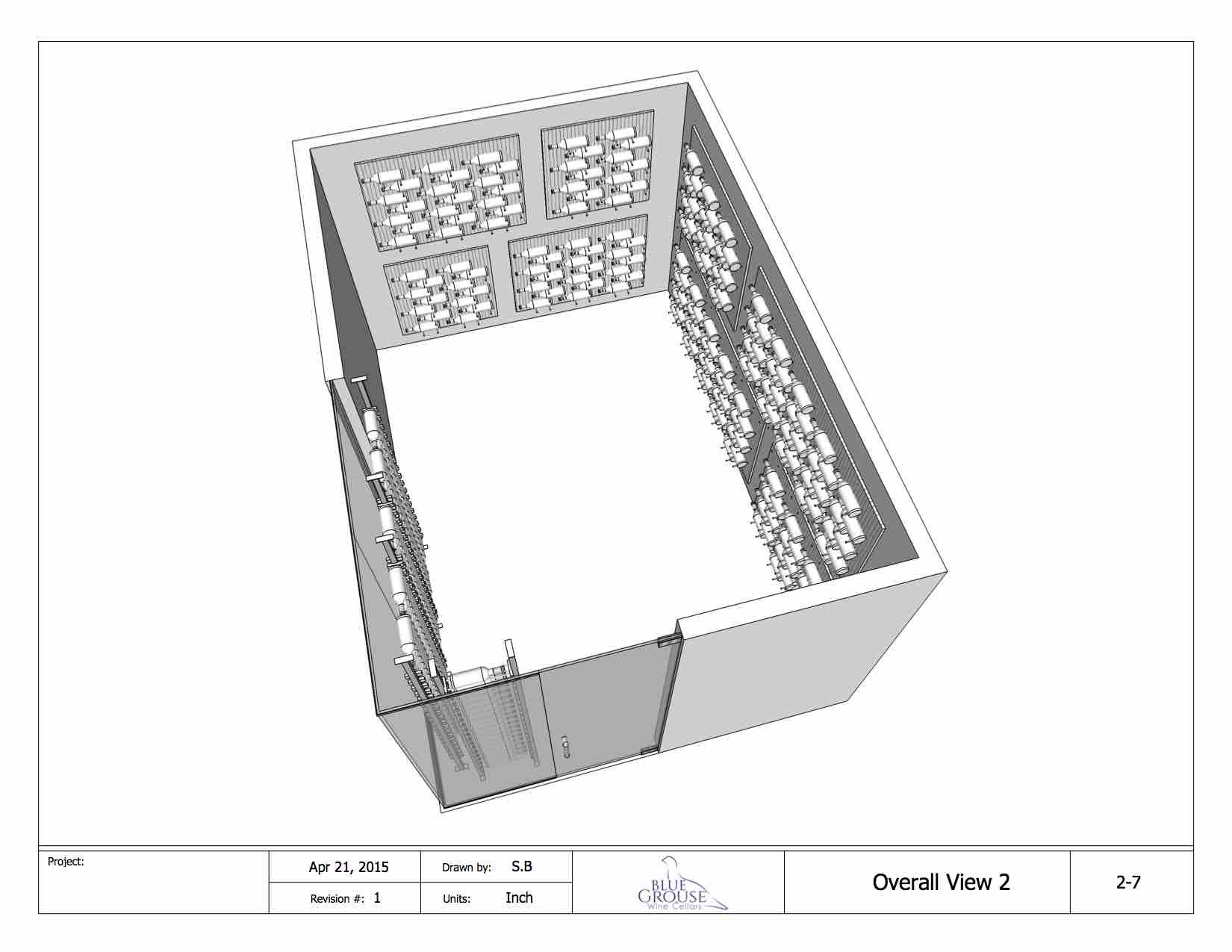 3D Drawings-of-Peg-and-Millesime-Metal Wine Cellar Racks Orange County