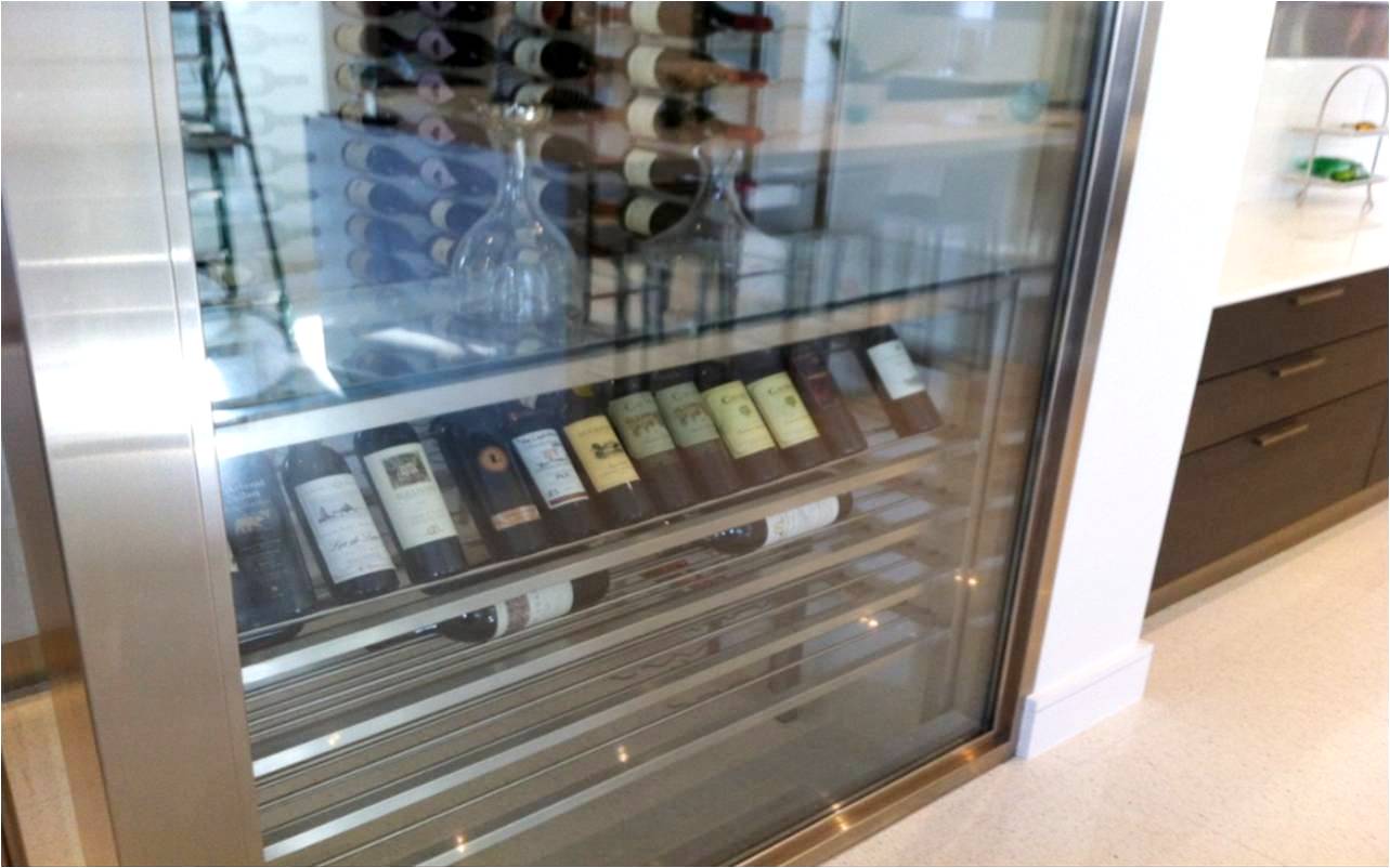 Custom Metal Wine Rack System Residential Wine Cellar Project Orange County