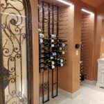 Custom Wine Cellars with Metal Racking for an Elegant Home in Orange County