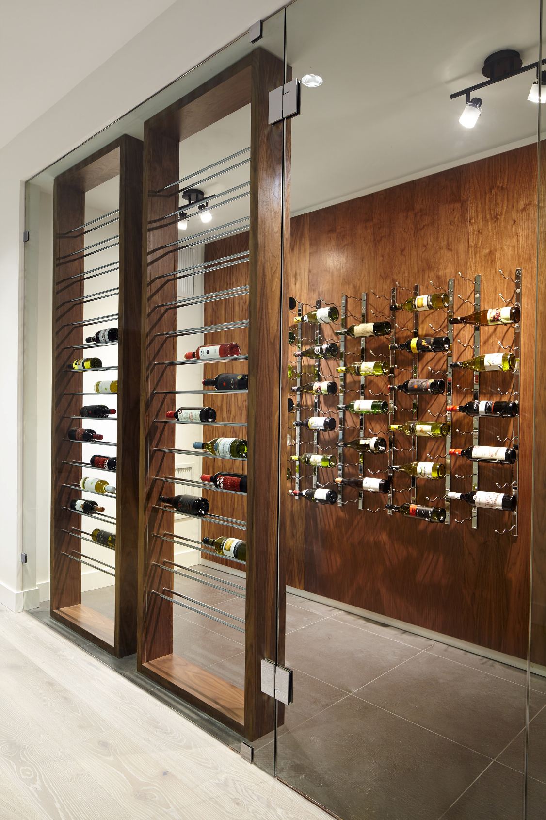Elegant Glass Wine Cellar Orange County