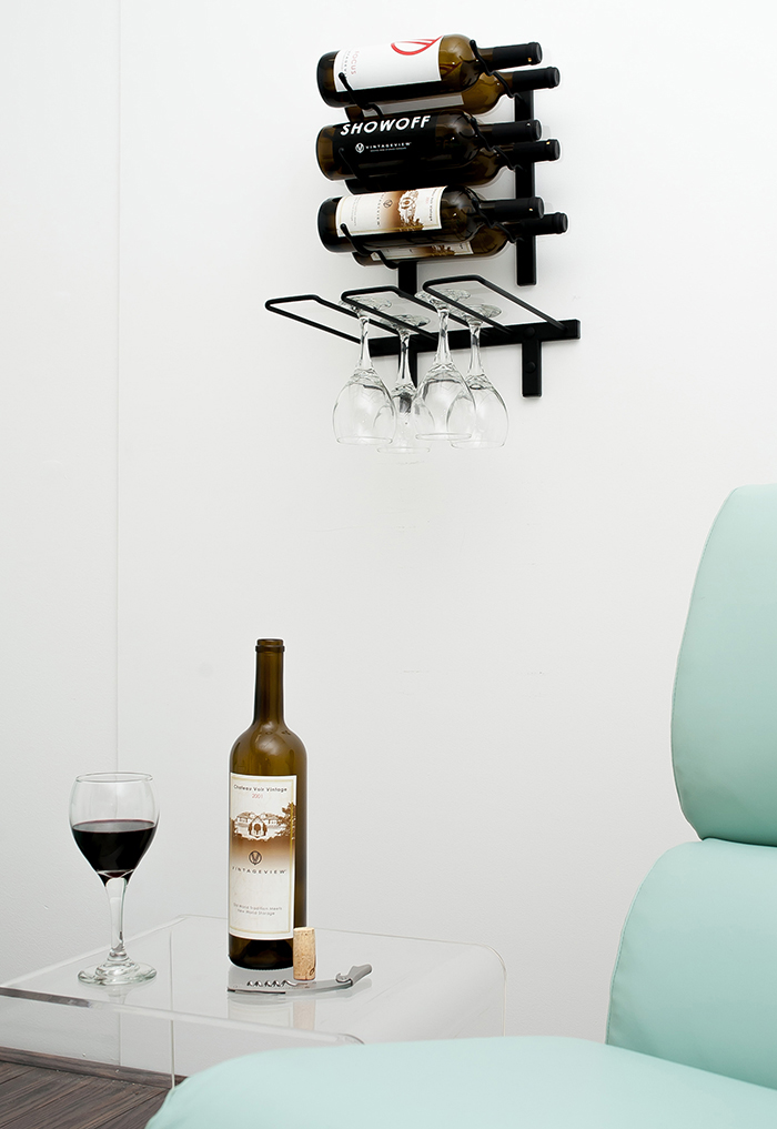 Elegant Wall Mount Series VintageView Metal Wine Racks are Perfect for Building Modern Wine Cellars in Orange County 