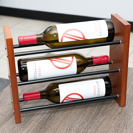 Label-Forward Bottle Configuration VintageView Metal Wine Racks are Widely-Used by Orange County Master Builders