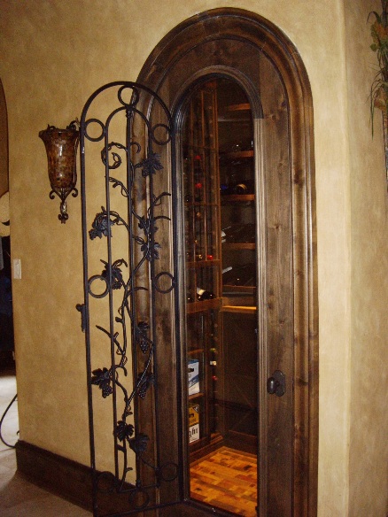 Glass Door Residential Wine Cellar Orange County