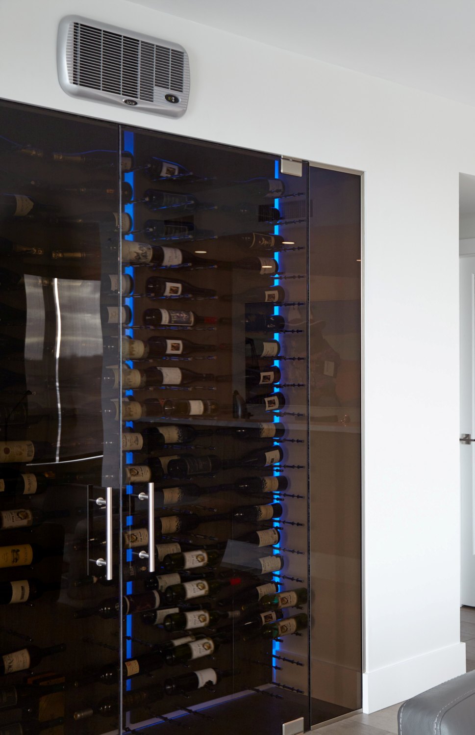 Modern Glass Wine Cellar Door Orange County