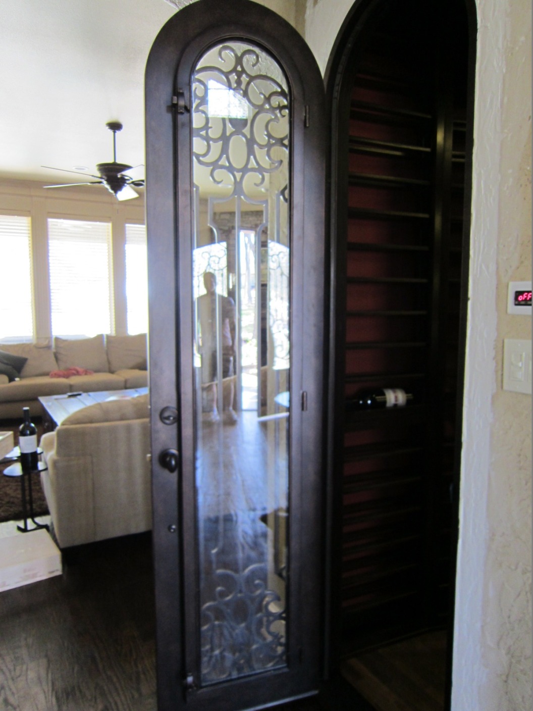 Wrought Iron Door with operable glass Offered by Orange County Master Builders