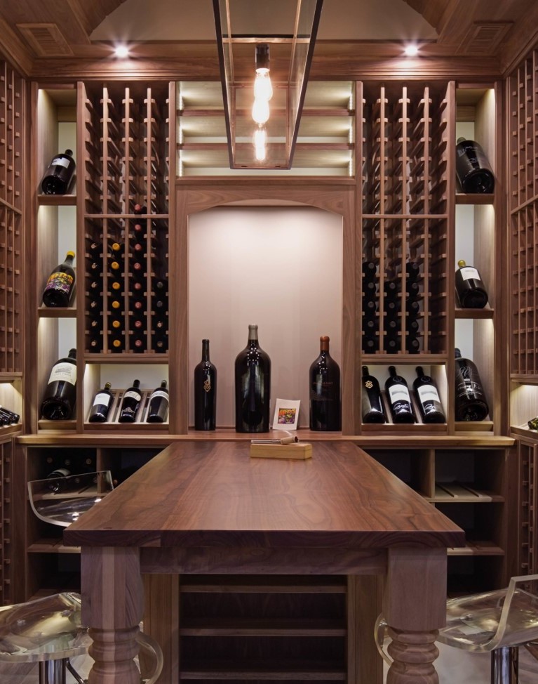 Custom Wine Room Created by the Best Wine Cellar Builder in Orange County