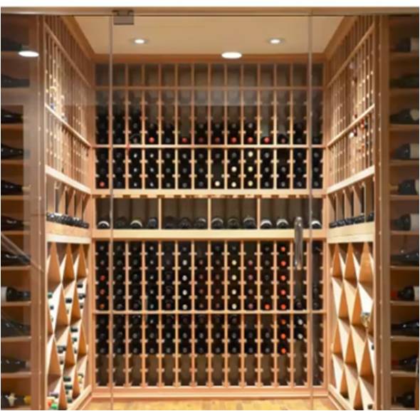 Traditional Custom Wine Rack Design for a Home Wine Cellar in Orange County