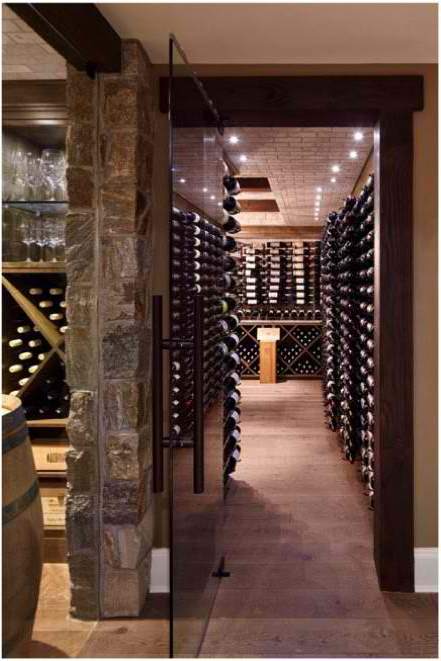 An Elegant Custom Home Wine Cellar Designed by a Creative Builder in Orange County