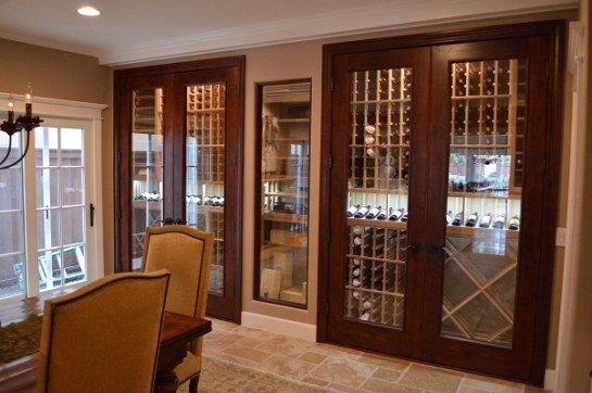 Barolo-Style Custom Wine-Cellar-Doors Orange County