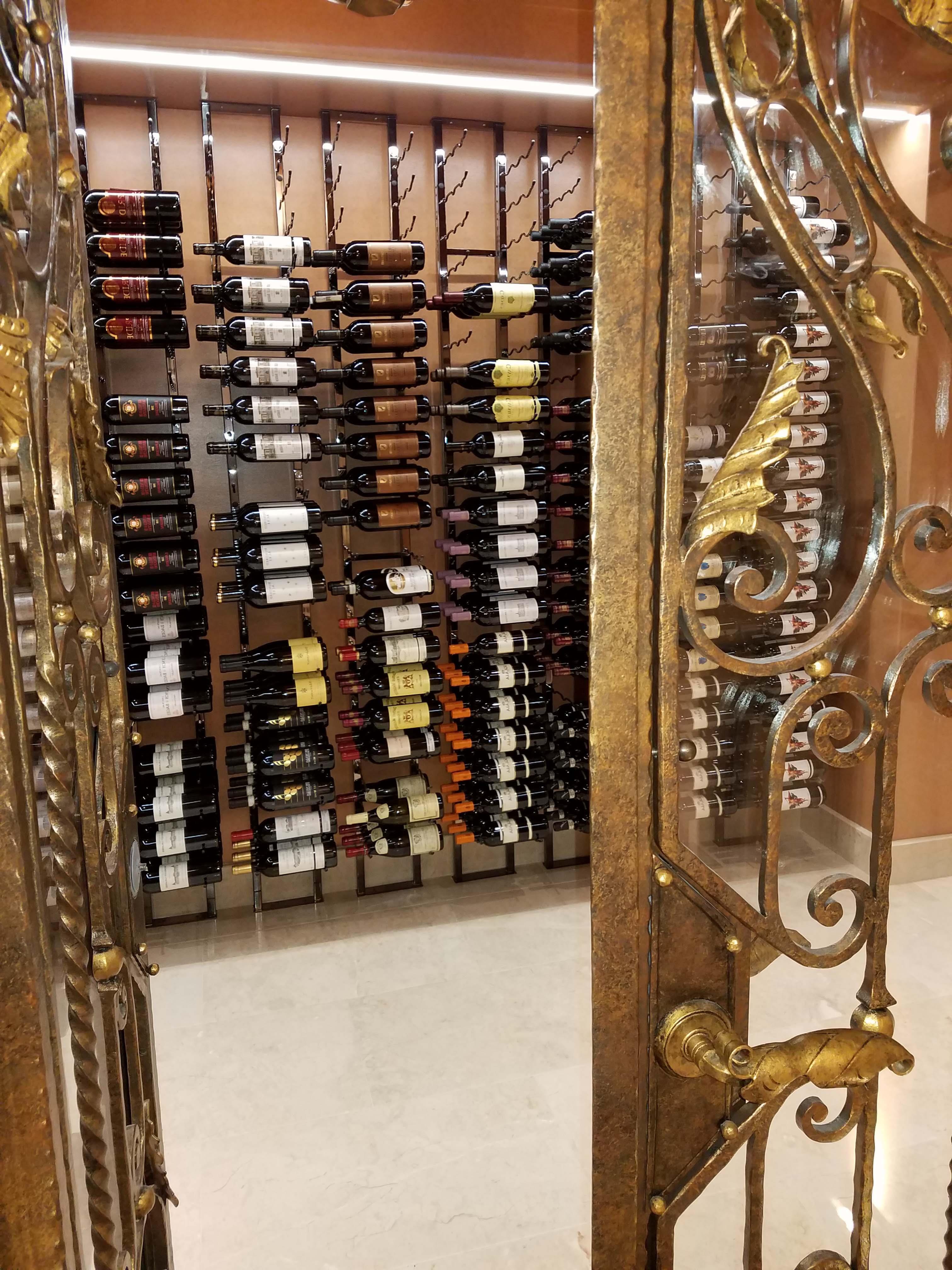 Unique Custom Home Wine Cellar Door Orange County
