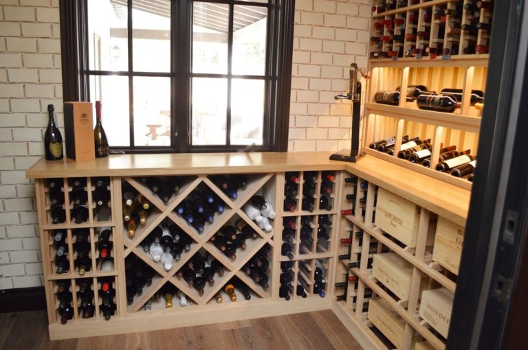 Unique Wine Racks Utilized in this Wine Cellar Renovation were Designed by Orange County Experts