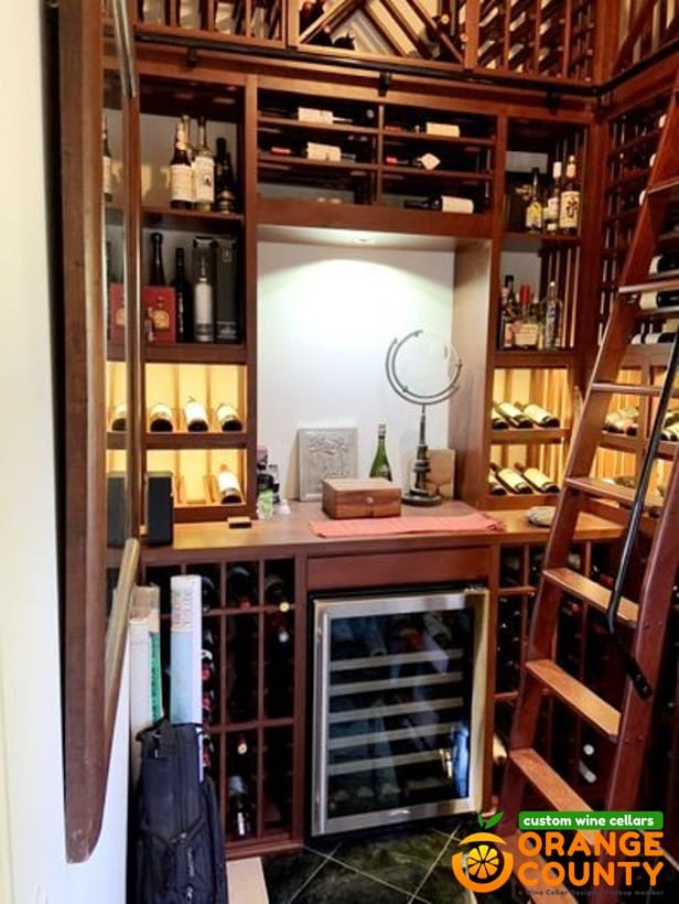 Beautiful Traditional Custom Wine Cellar in Orange County