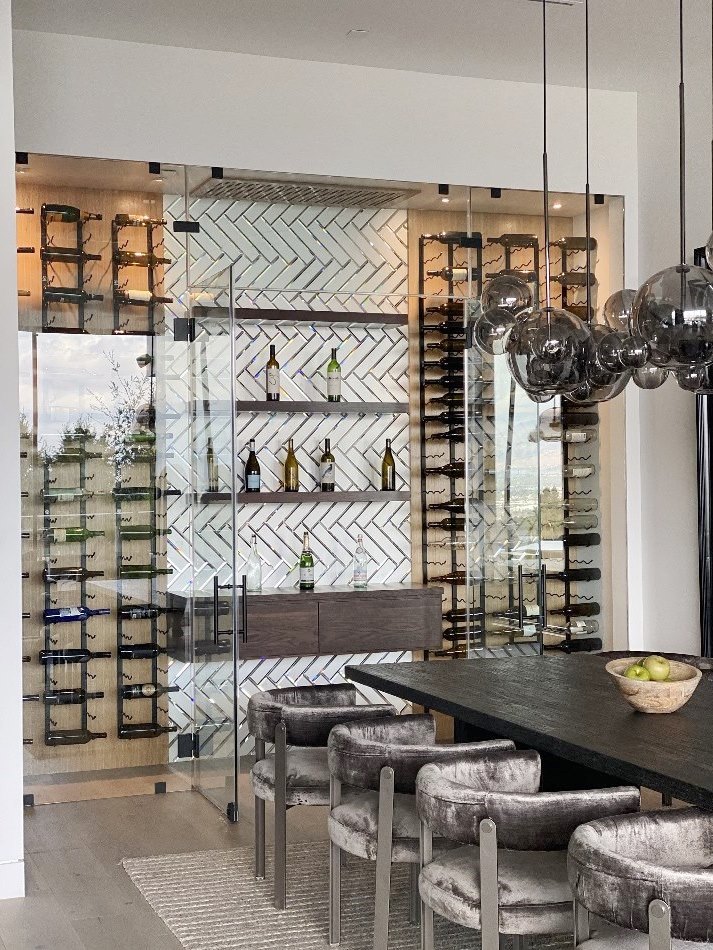 Exceptional Closet Modern Wine Cellar by Orange County Master Builders
