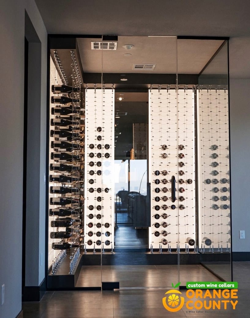 Cable Wine Displays are a Trend in Newport Beach, Orange County, California 