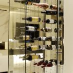 Orange County Modern Wine Cellars: A Glass Art Piece in a Luxurious Home