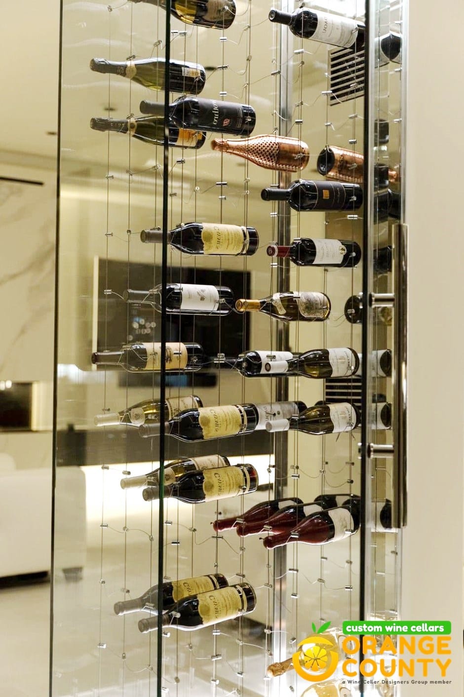 One of the Unique Glass Modern Wine Cellars Built by Orange County Experts 