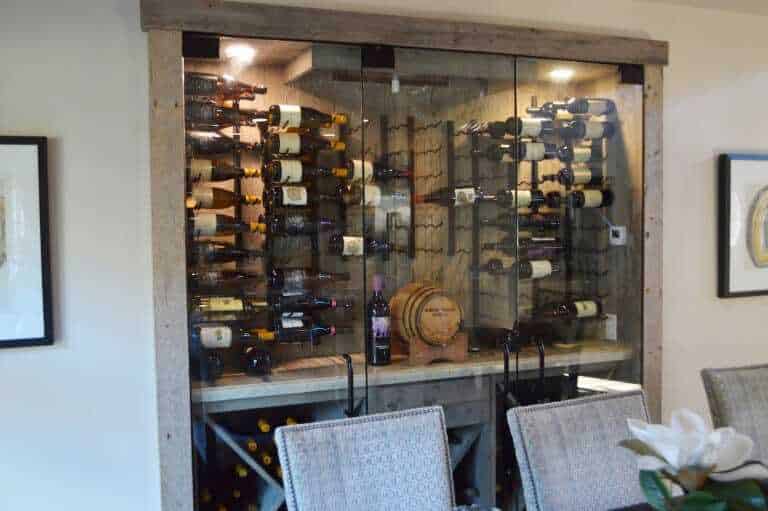 Home Wine Cellar with Metal Wine Racks