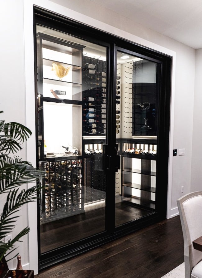 Glass Home Wine Cellar with Modern Features 