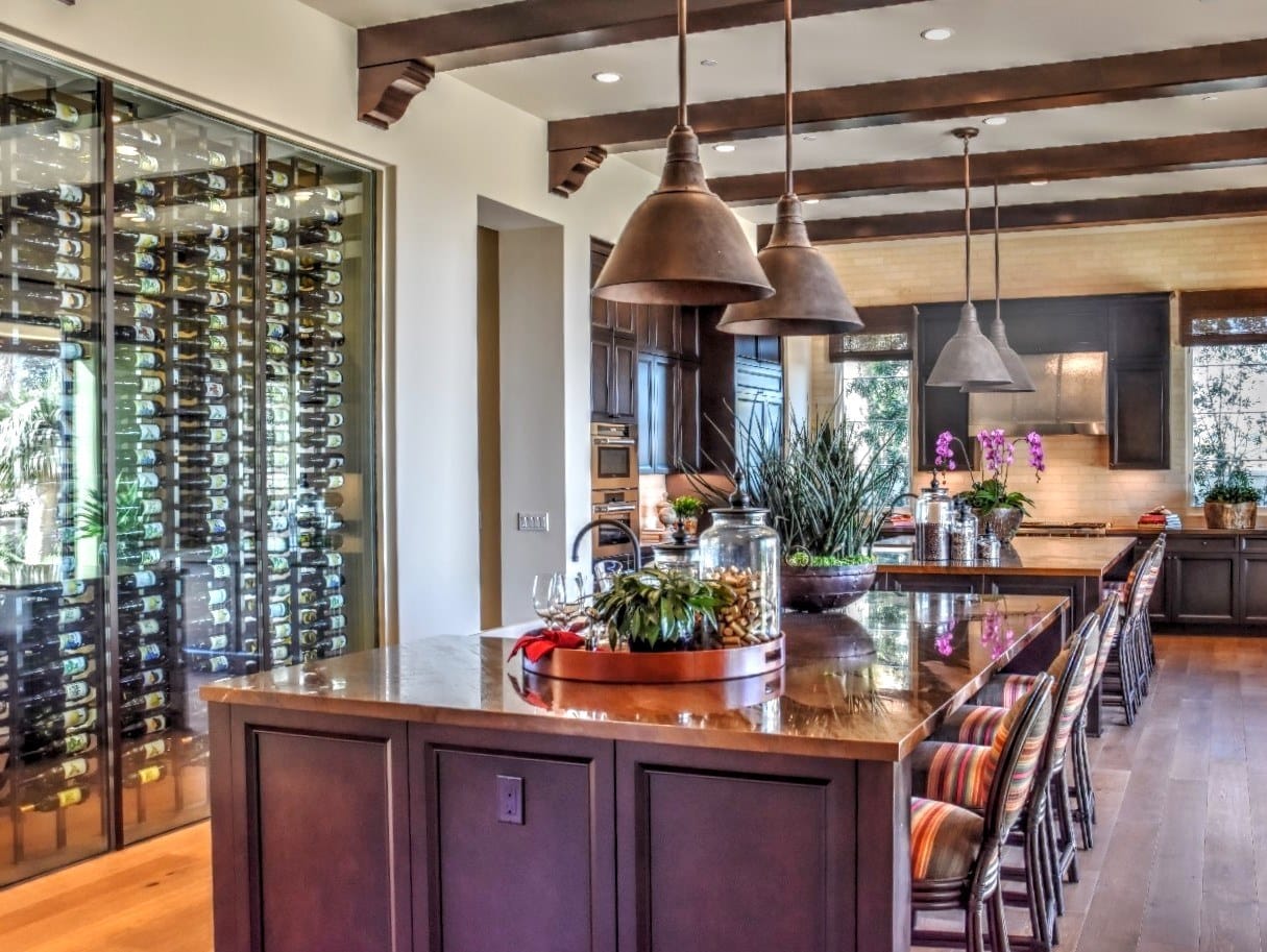 Orange County Glass Wine Cellars with Metal Wine Racks Add a Luxurious Touch to Homes