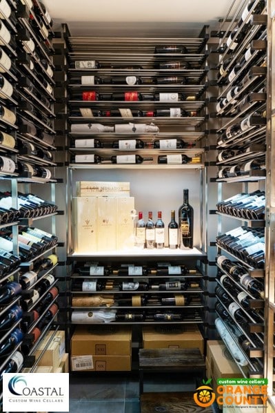 Modern Wine Rooms project by Orange COunty Builders