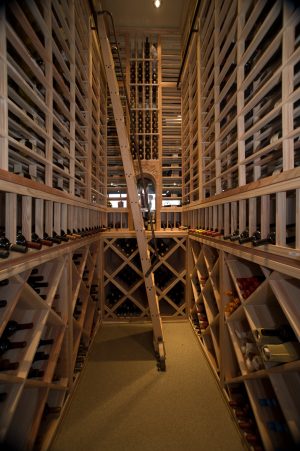 16 - Wooden Wine Cellar Bulk Storage Ladder Huntington Beach Orange County Commercial