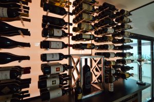 38 - Residential Custom Wine Cellars California Modern Pegs Displays With Light Panel Anaheim Orange County