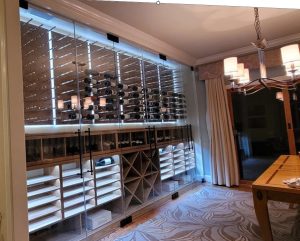 28 - Contemporary Wine Cellars Dana Point California Frameless Glass Dining Rooms