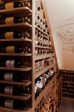 5 - Wine Cellar Under Stairs Horizontal Wine Racks Design