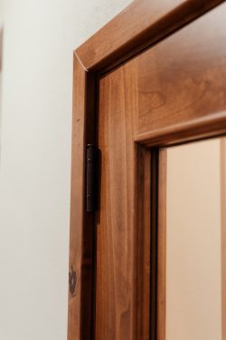 9 - Wooden Door Frame for Home Wine Cellar Under Stairs in Orange County